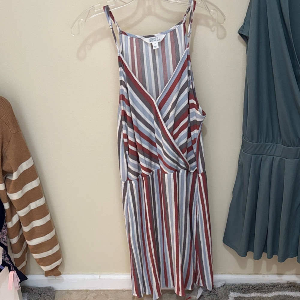 Market & Spruce Multicolor Striped Midi Dress
